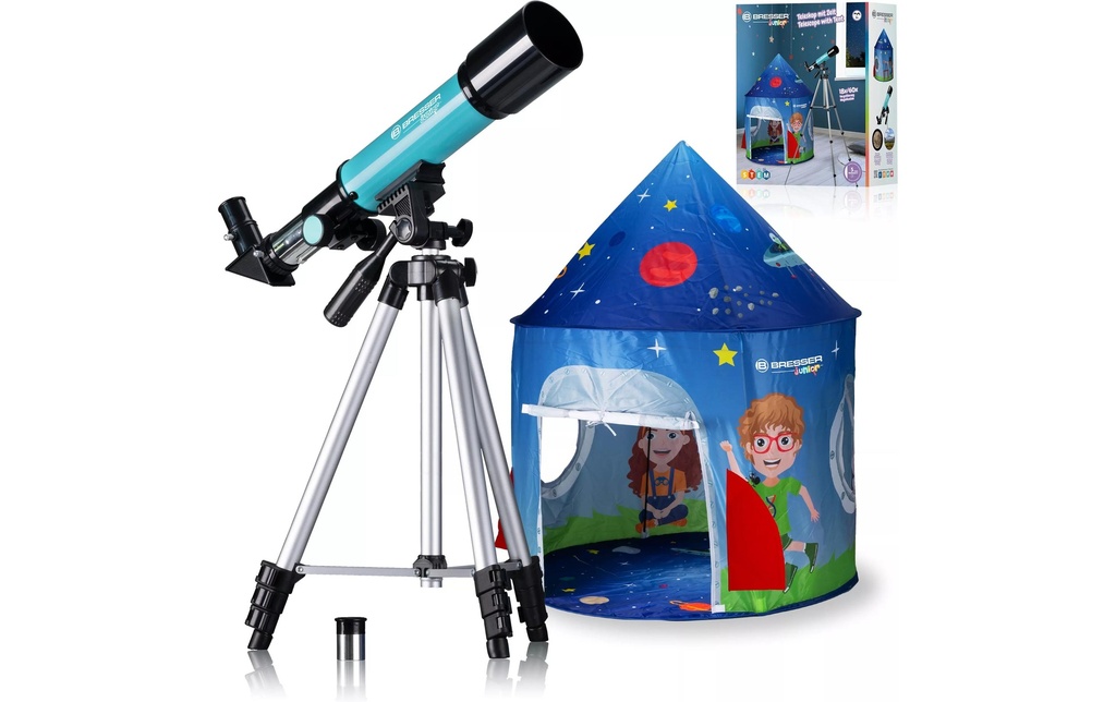 Bresser junior Télescope à lentille 50/360 avec tente
