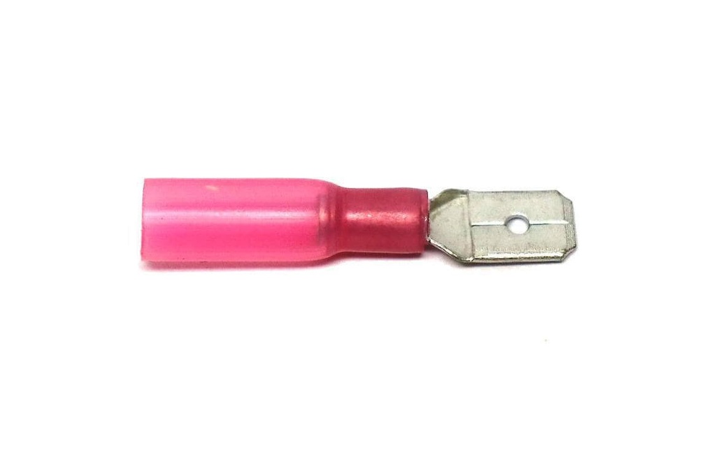 EP Connecteur plat WP 6.3 x 0.8 mm, homme, rouge, 10 pcs.