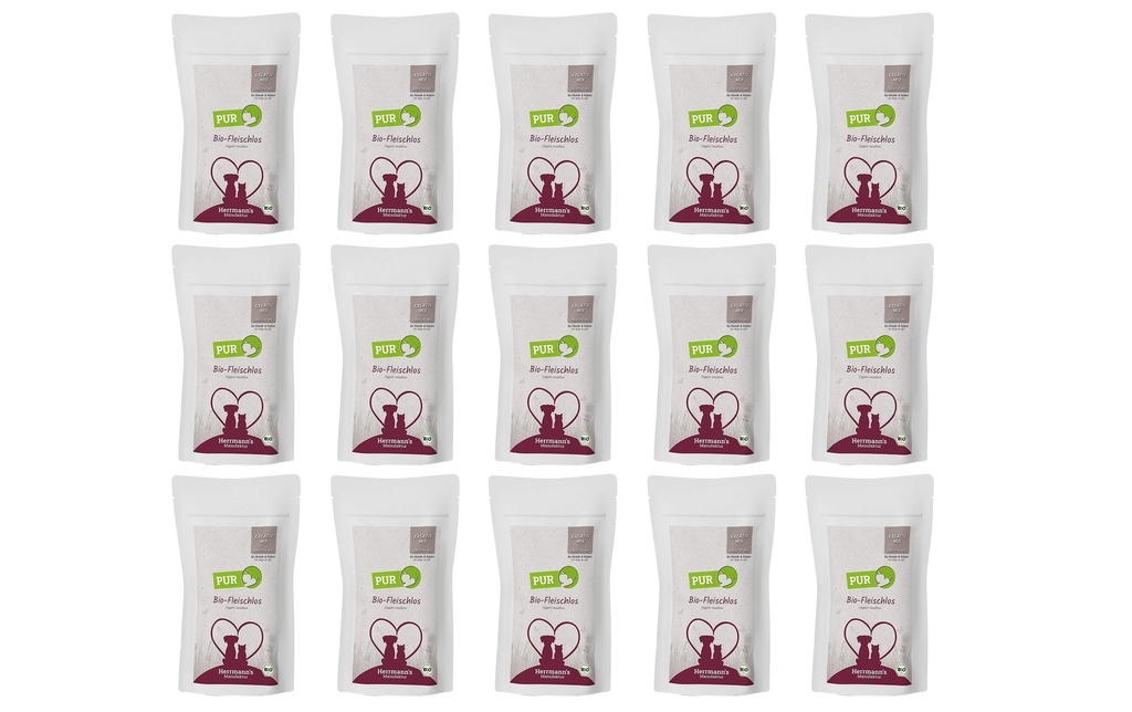 Herrmann's Alimentation humide Bio sans viande 15 x 150 g