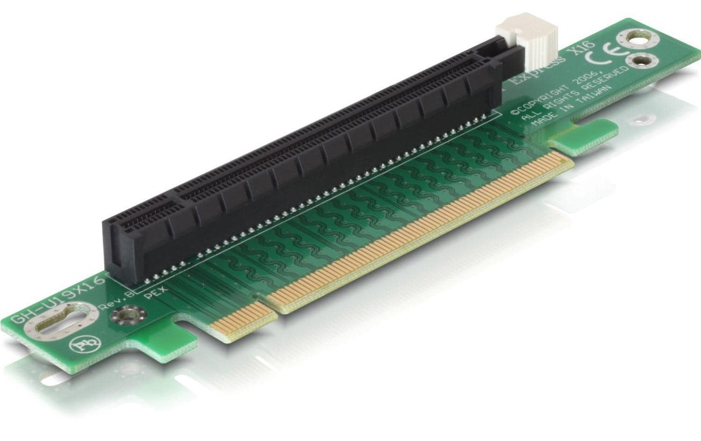 Delock Carte PCI-E riser x16 à x16, coudés