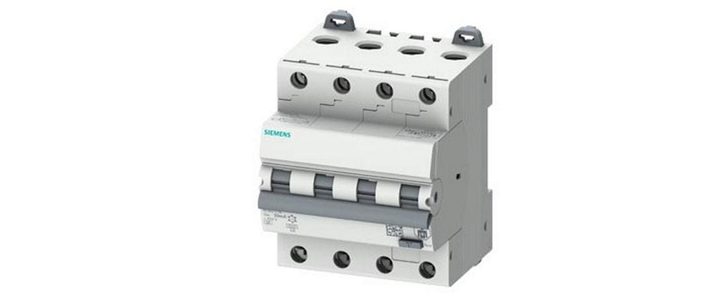 Siemens FI / LS 6 kA, 4P type A, 30 mA, C-Char, In: 20A Un: 400 V