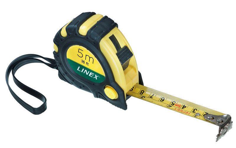 [266411025] LINEX Mètre ruban 5m noir/jaune