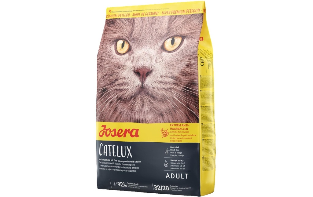 Josera Alimentation sèche Catelux Canard/pomme de terre, 10 kg