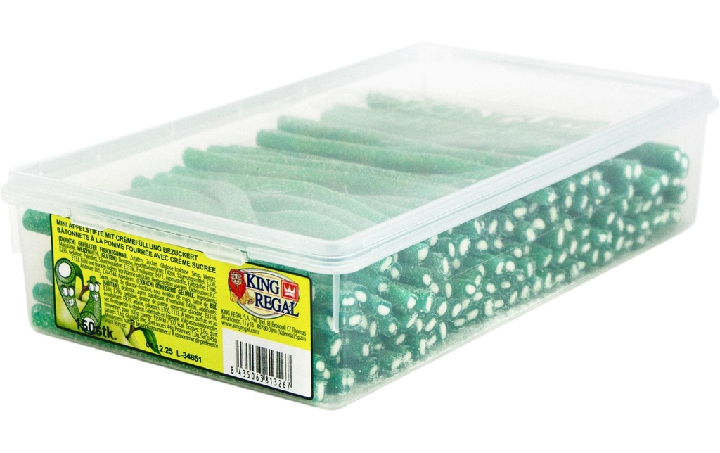 King Regal Bonbons gommeux Pommes en bâtonnets sucrées 150 pièces