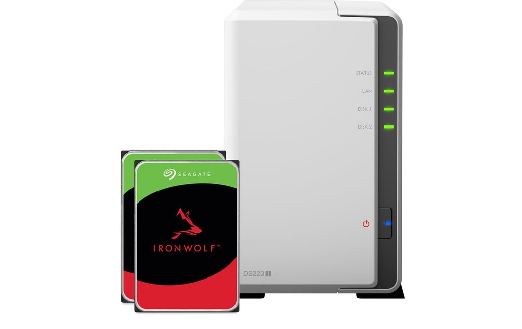 Synology NAS DS223j 2-bay Seagate Ironwolf 8 TB