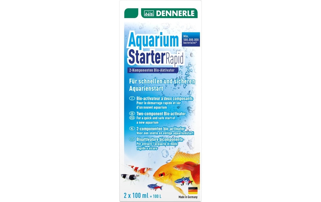 Dennerle Conditionneur d'eau Aquarium Starter Rapid, 200 ml