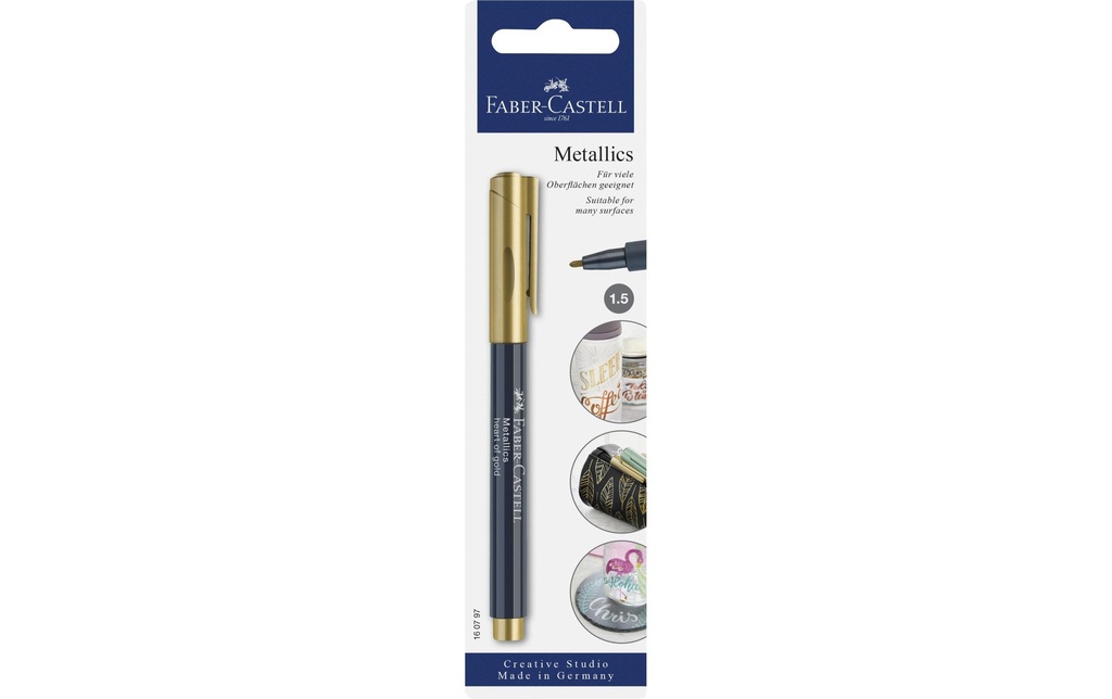 Faber-Castell Crayon feutre Métalliques 1.5 mm, Doré