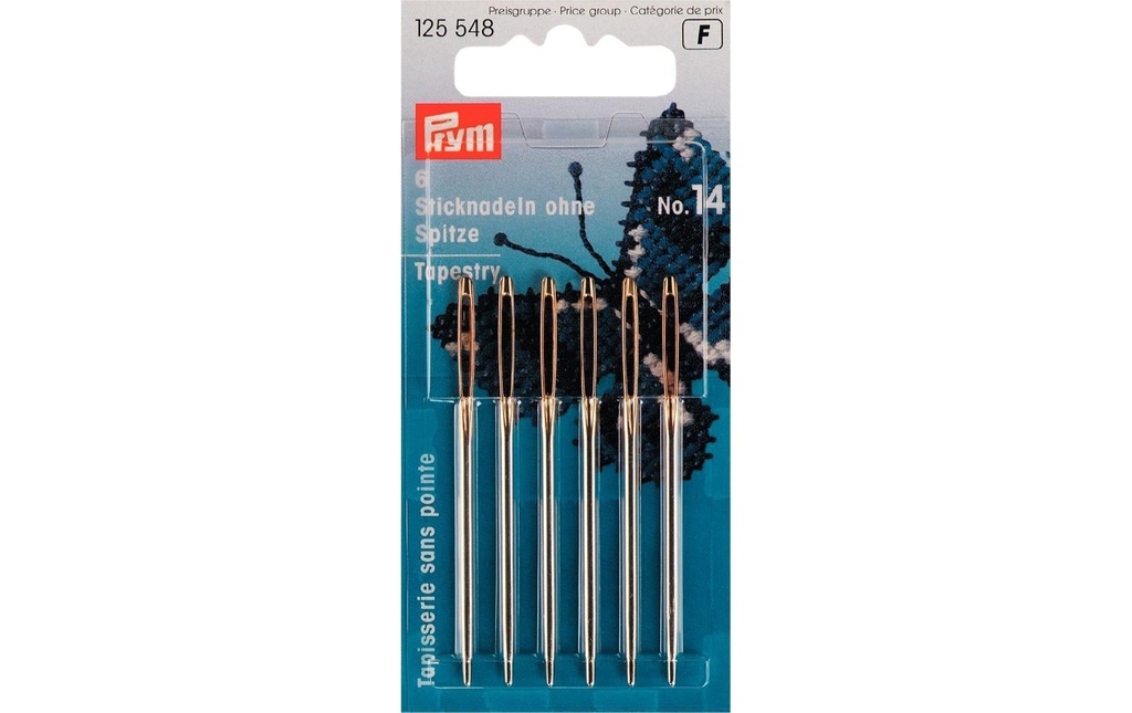 Prym Aiguille de broderie Nr. 14, sans dentelle, 6 Pièce/s