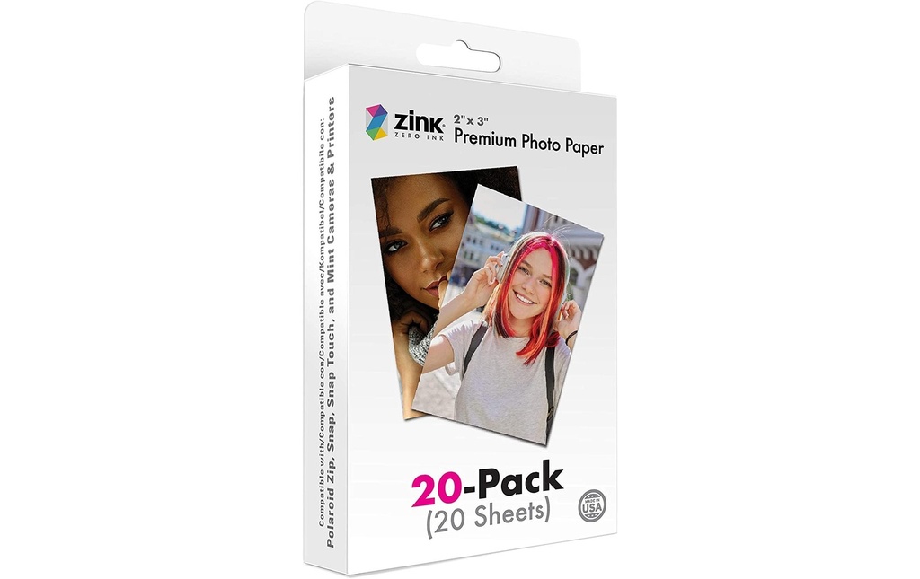 Polaroid Zinc Premium 2 x 3 – 20 feuilles