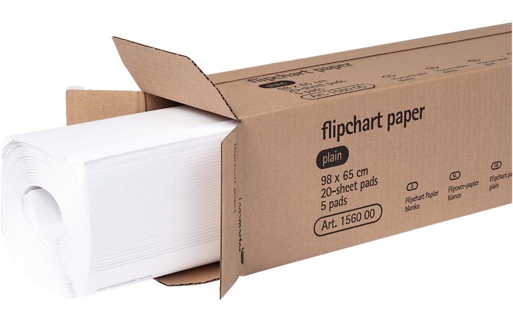 Legamaster Tableau à feuilles papier 65 x 98 cm 98 x 65 cm Blanc, 5 blocs de 20 feuilles chacun