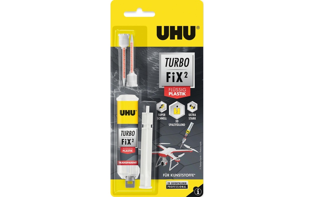 UHU Colle à deux composants Turbo Fix² Plastique 1 Pièce/s
