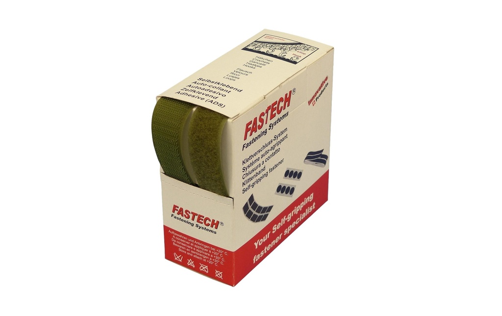 FASTECH Boîte de bande auto-agrippante Olive
