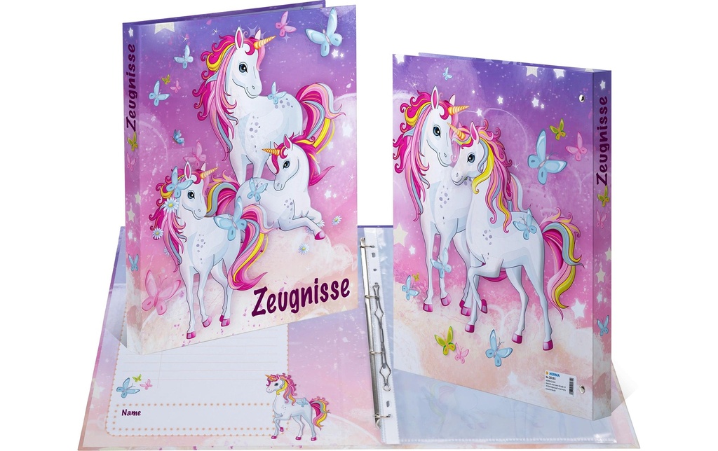 HERMA Classeur à anneaux Témoignage A4 Licorne 1 pièce