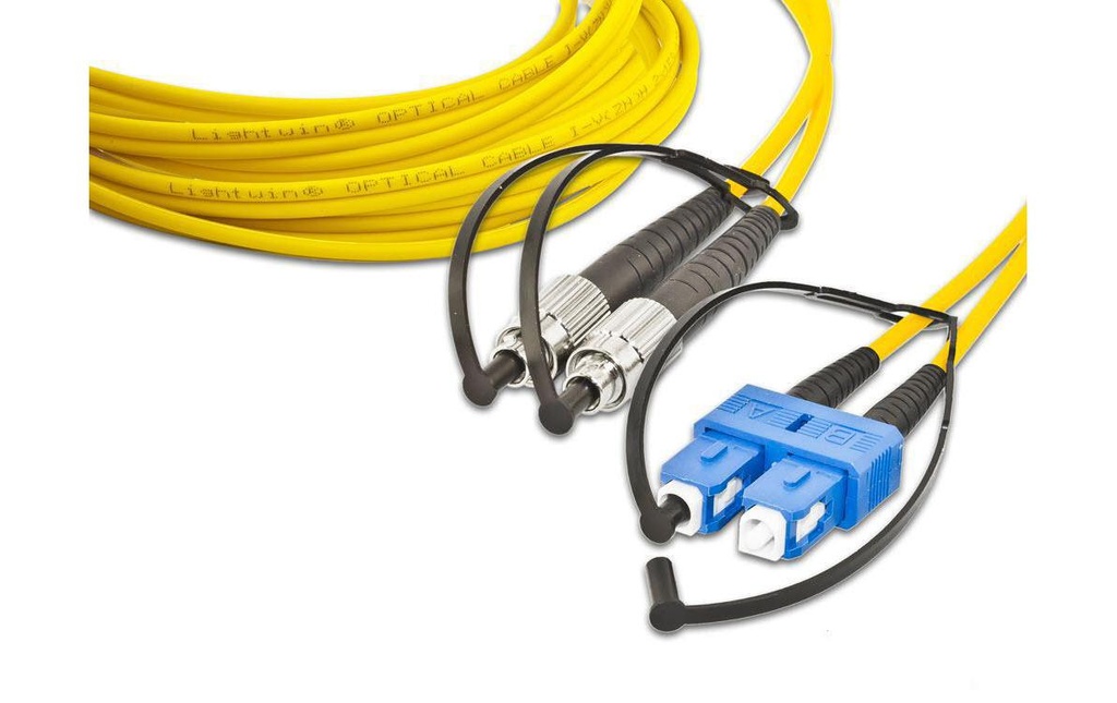 Lightwin Câble patch à fibre optique Singlemode FC – SC, OS2, Duplex, 5 m