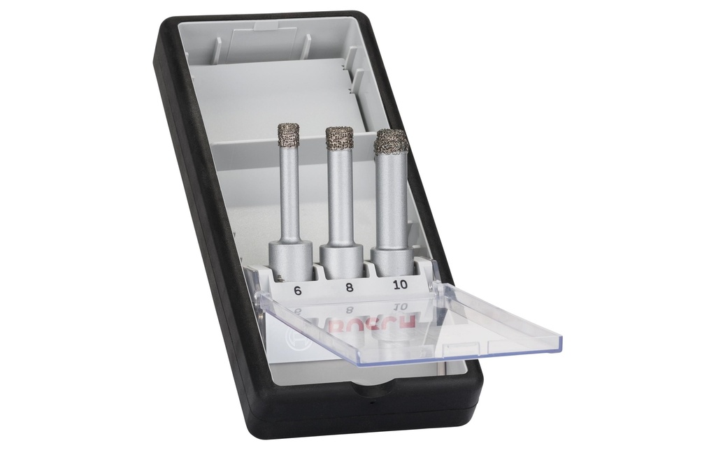 Bosch Professional Jeu de forets diamantés à sec Easy Dry, 6 / 8 / 10 mm, 3 pièces