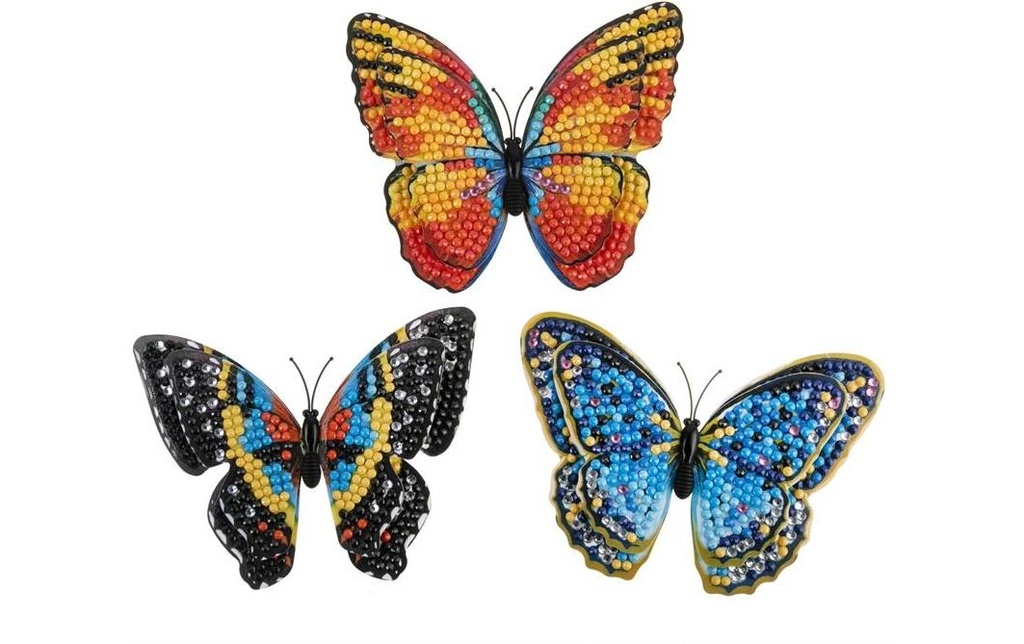 CRAFT Buddy Kits de bricolage Crystal Art 3D Butterflies Set of 3