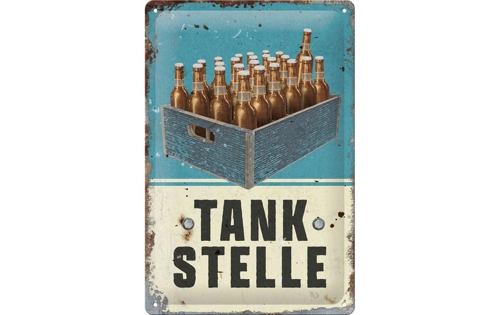 Nostalgic Art Plaque Station-service Bière 20 x 30 cm, métal