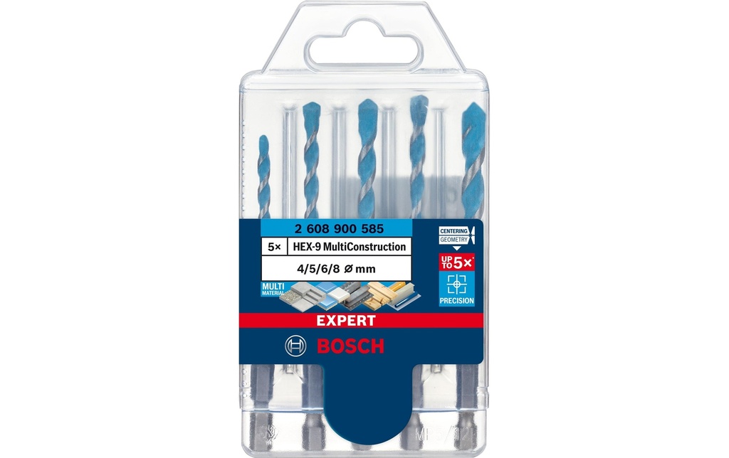 Bosch Professional Kits de forets Expert HEX-9 MultiConstruction 5 pièces