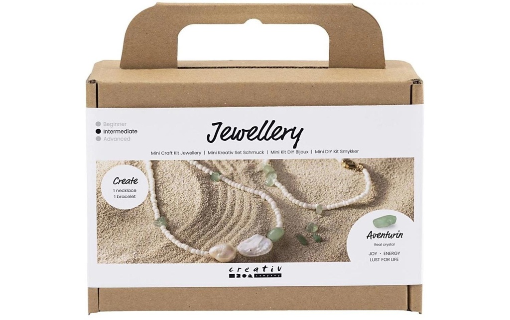 Creativ Company Kits de bricolage pour bijoux Collier et bracelet en quartz aventurine