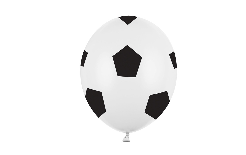 Partydeco Ballon de baudruche Football Ø 30 cm, 6 pièces