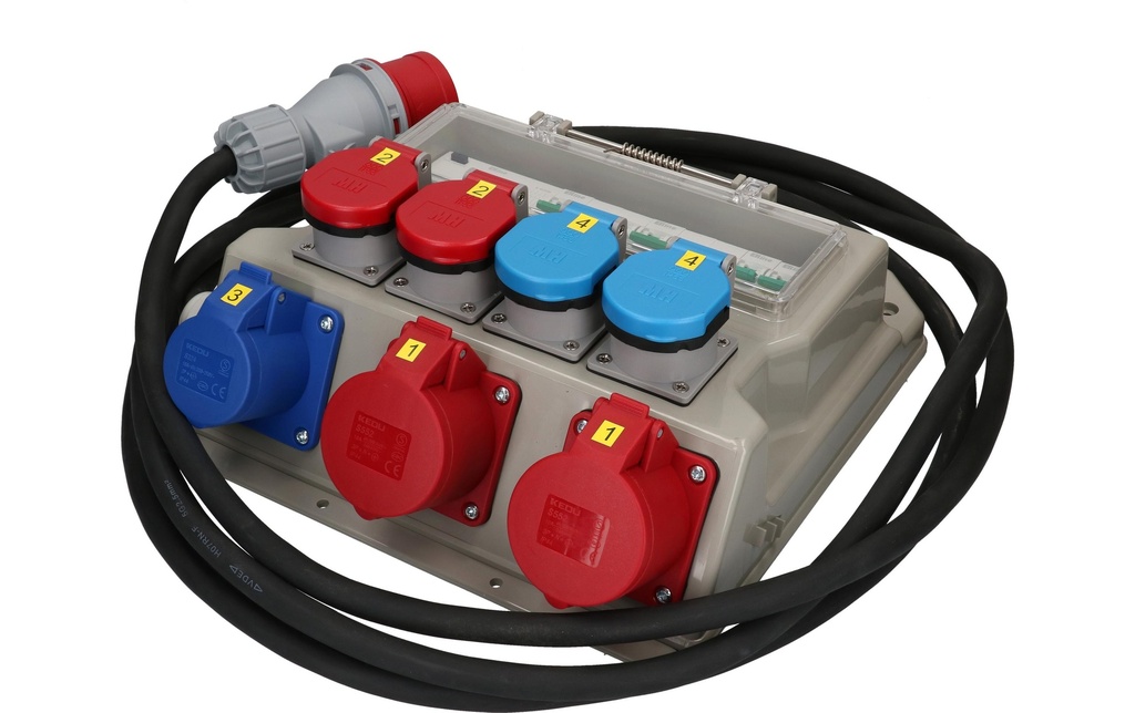 Max Hauri Distributeurs de chantier CEE16, T25, T23, 40A FI/LS, IP44
