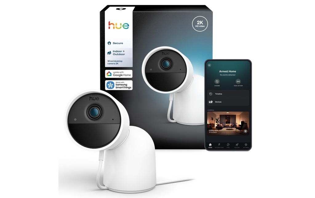 Philips Hue Caméra Secure 2k Desktop blanc