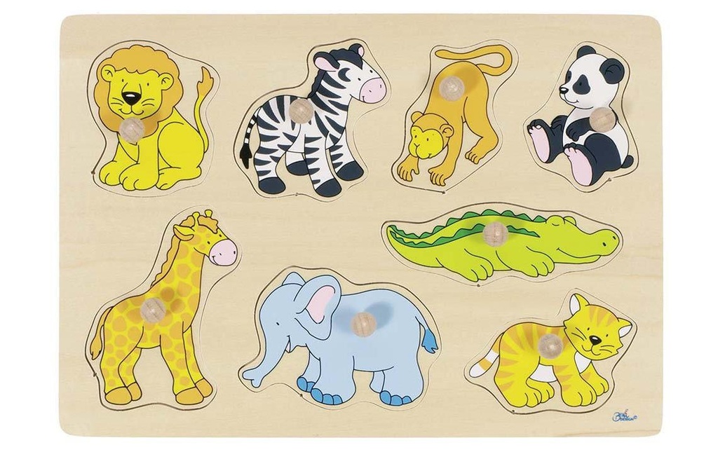 Goki Jeux d’emboîtement Animaux de zoo