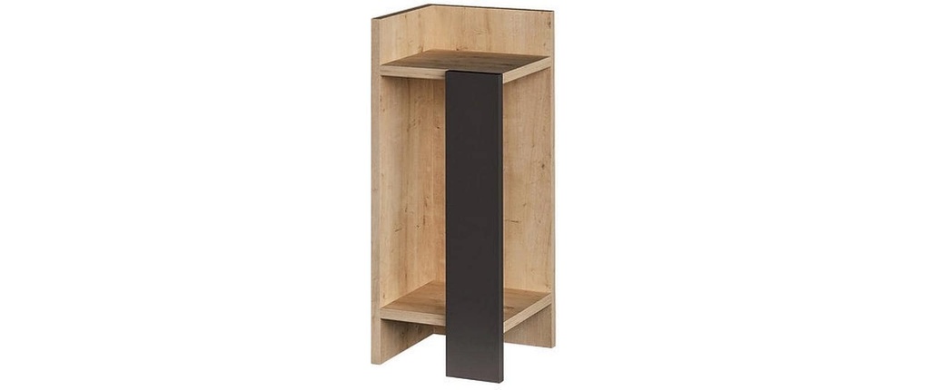 Woody Fashion Table de nuit Liens Elos 25 x 60 x 27 cm, Anthracite/Nature