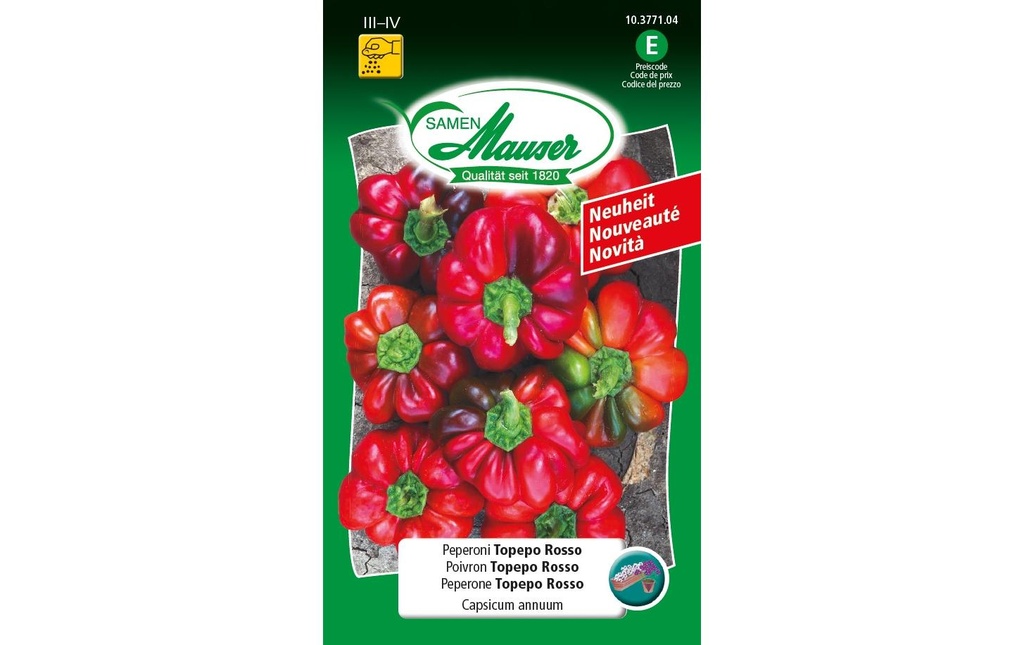 Samen Mauser Semence Peperoni Topepo Rosso