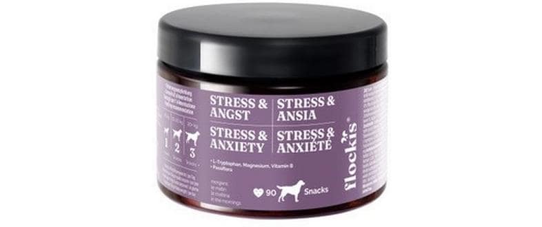 flockis Supplément alimentaire pour chiens Anxiété et stress 270 g