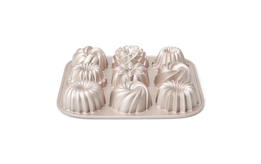 Patisse Moule à Kouglof Mini, Fonte d'aluminium, 9 pièces