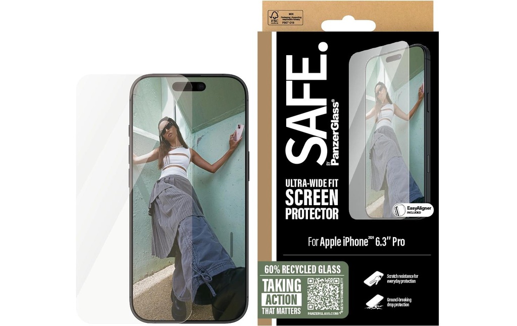 SAFE. Protection d’écran Ultra Wide Fit iPhone 16 Pro