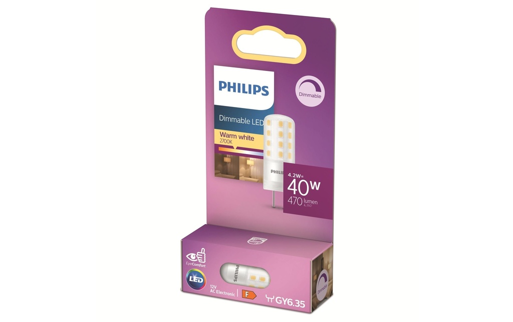 Philips Lampe LED Gy6.35 40W Blanc chaud (WW)