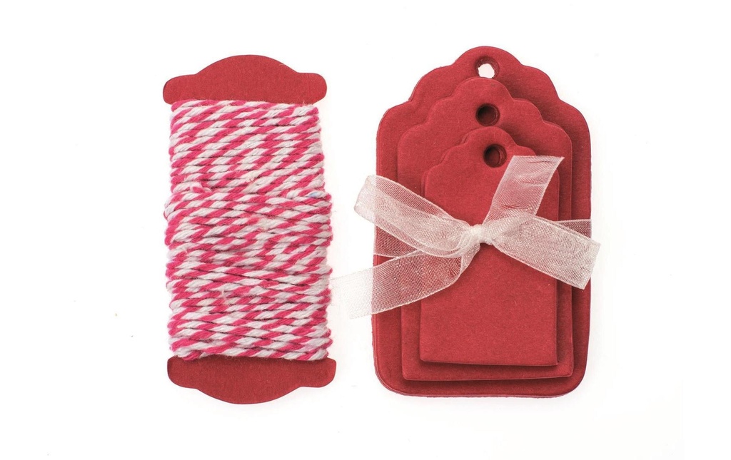 Glorex Étiquette pour cadeau Étiquette, rouge