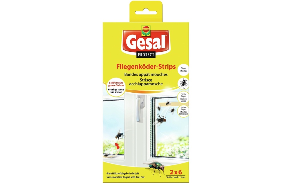 Gesal Bande d'appâts anti-mouches Protect 2 x 6 pces