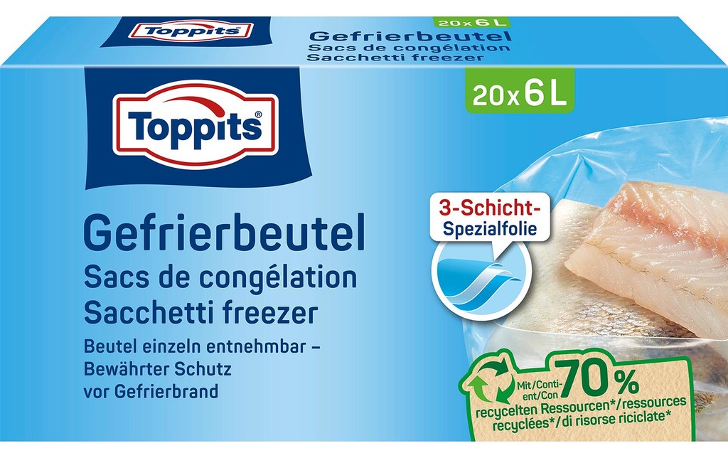 Toppits Sacs de congélation 20 pièces