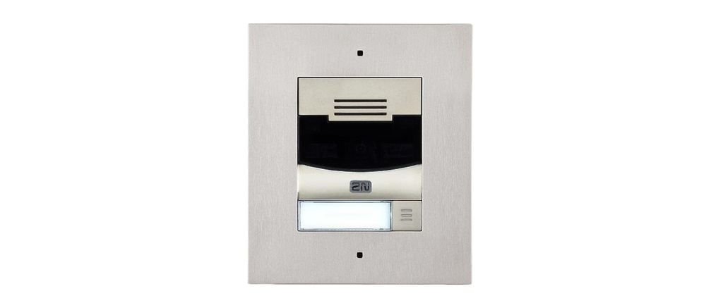 2N Station de porte IP IP Solo sans caméra, installation dans le mur, argent