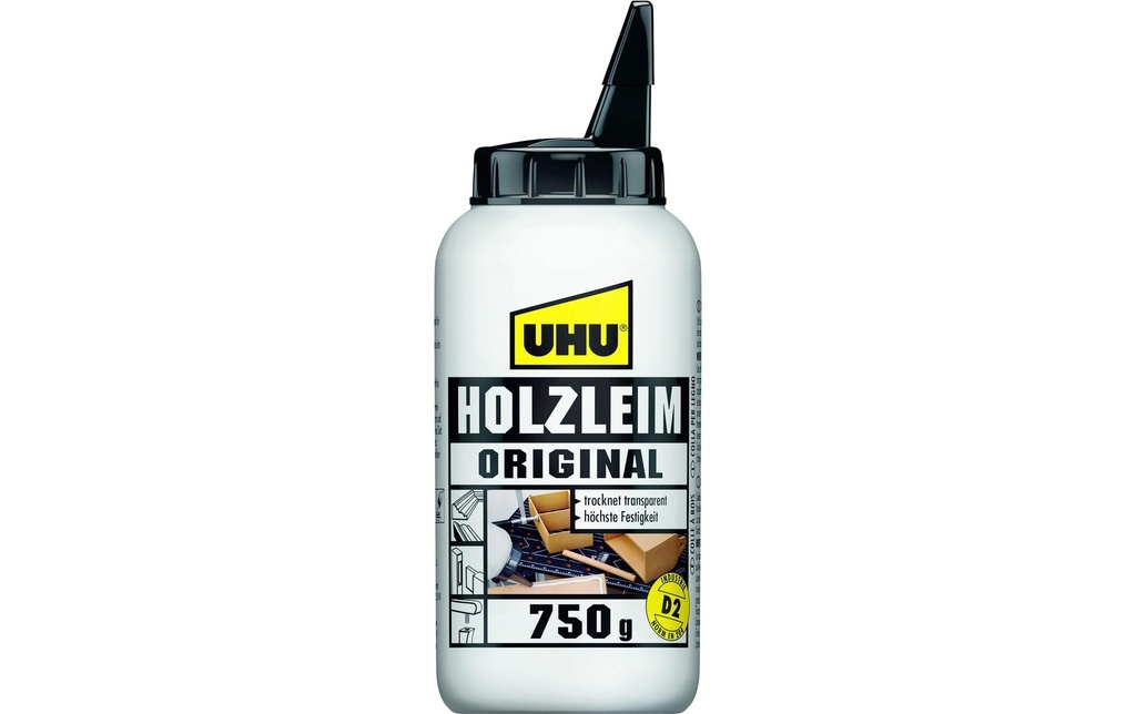 UHU Colle à bois original D2 750g, Blanc