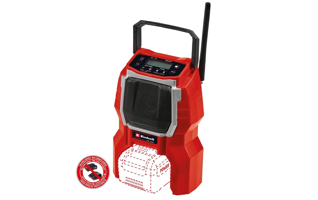 Einhell Radio à batterie TC-CR 18 Li BT, Solo