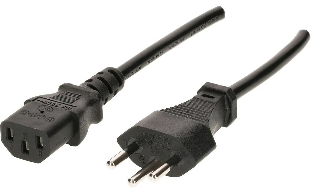 Max Hauri Câbles d’alimentation 3 m C13 - T12 Noir