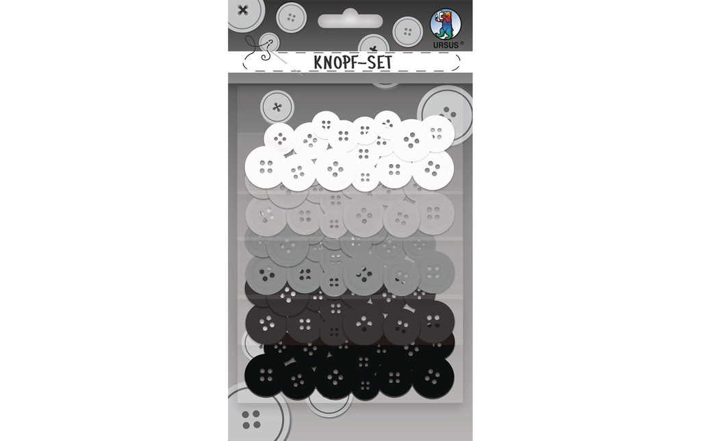 URSUS Boutons mixtes 1 pièce, noir