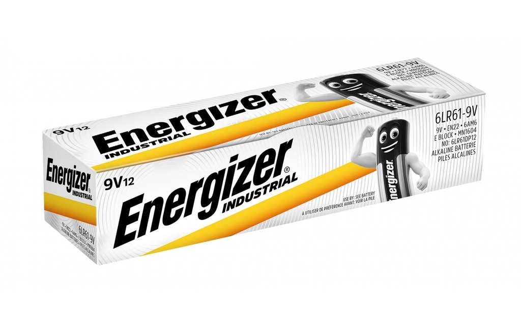 Energizer Pile Industrial Alkaline 9V E-Block , 12 Pièce/s