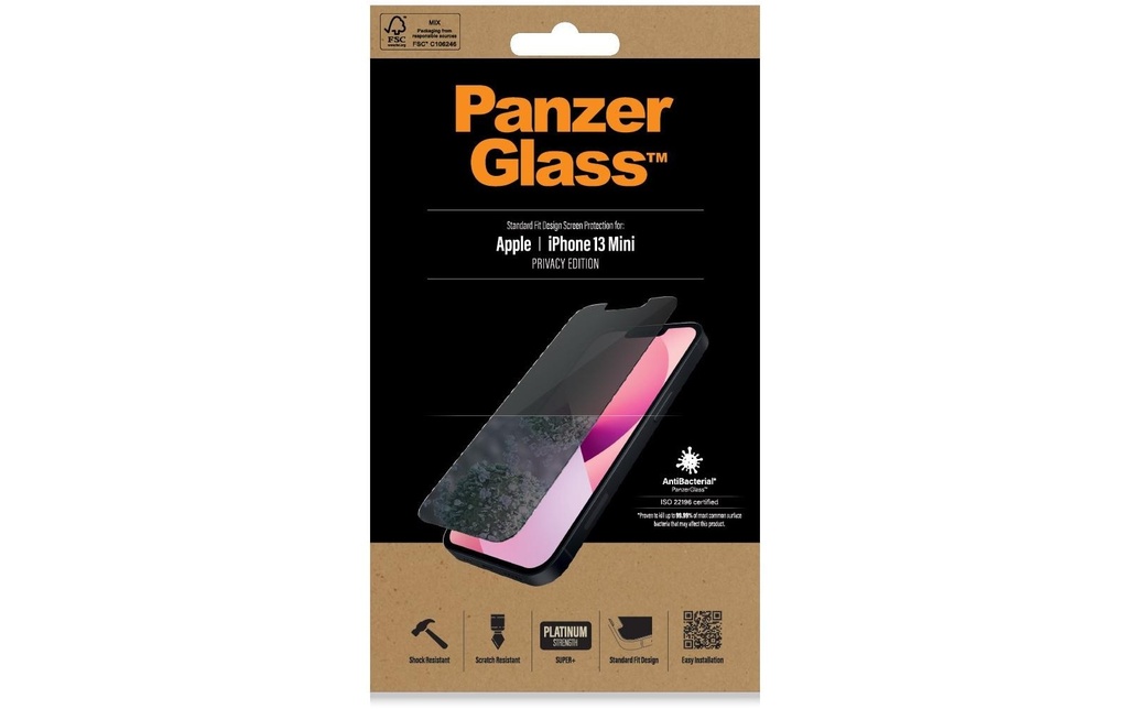 Panzerglass Protection d’écran Standard Fit AB Privacy iPhone 13 mini