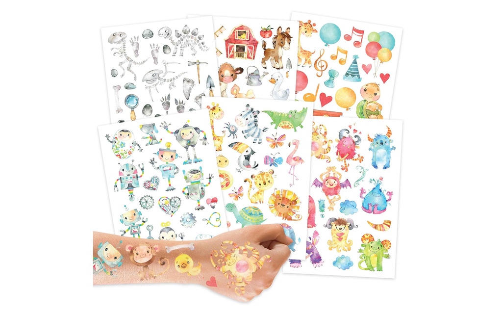 Papierdrachen Kits de tatouage Robots et monstres