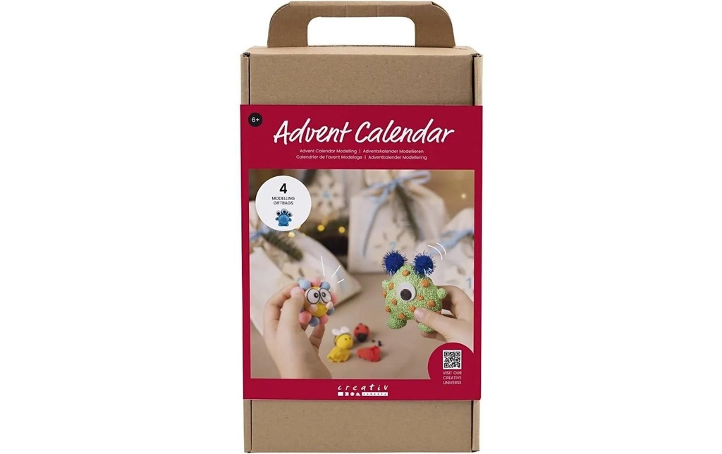 Creativ Company Calendrier de l’Avent Kit de bricolage Modeler, 4 pièces