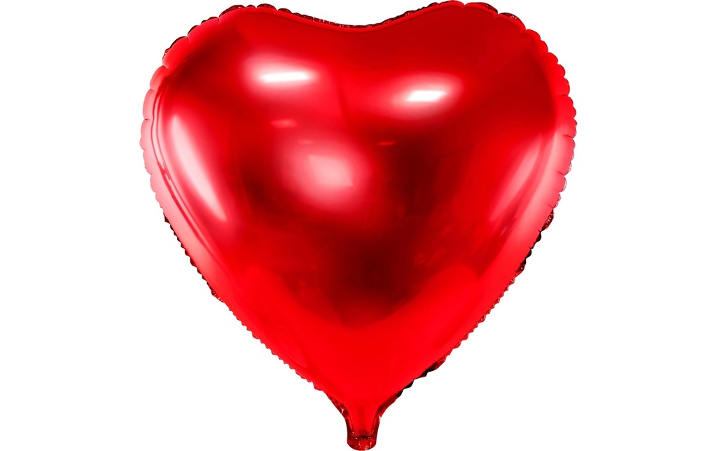 Partydeco Ballon en aluminium Cœur Rouge