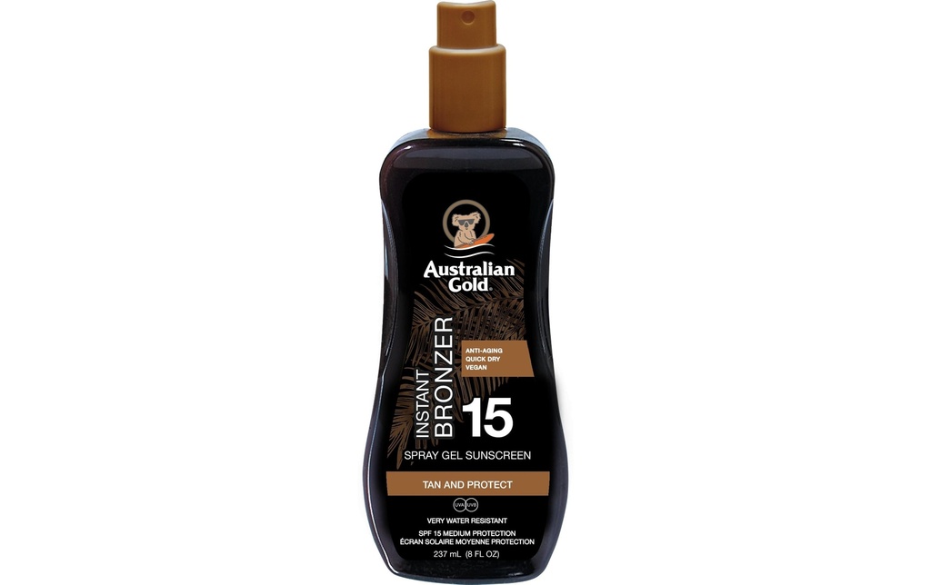 Australian Gold Spray de protection solaire Gel bronzant SPF 15 237 ml