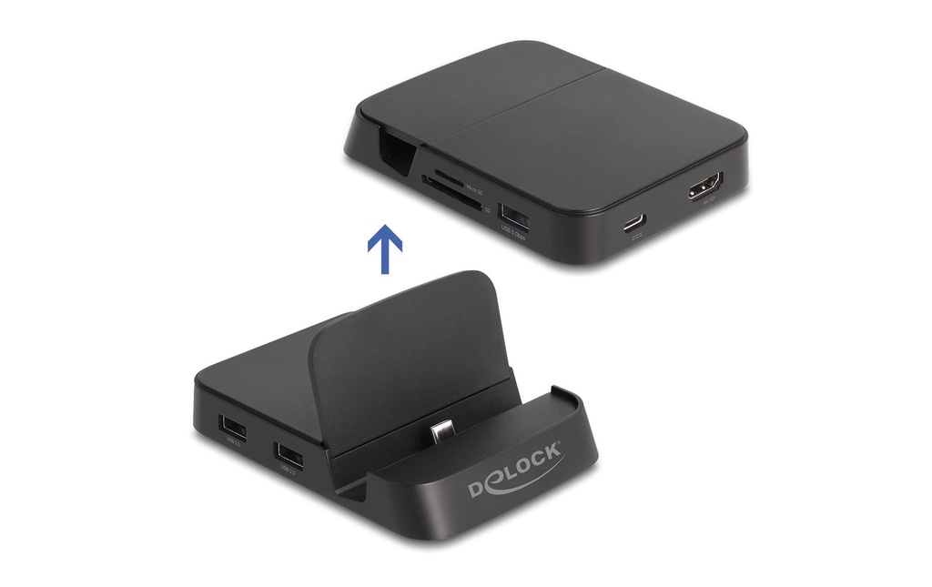 Delock Station d'accueil 4K avec support intégré