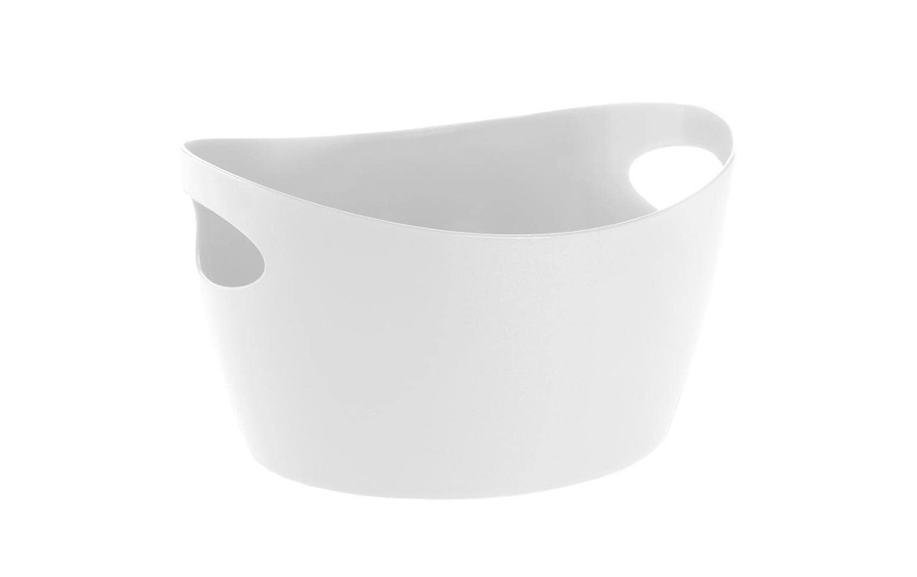 Koziol Corbeille à linge Bottichelli L 15 l, Blanc mat/Blanc