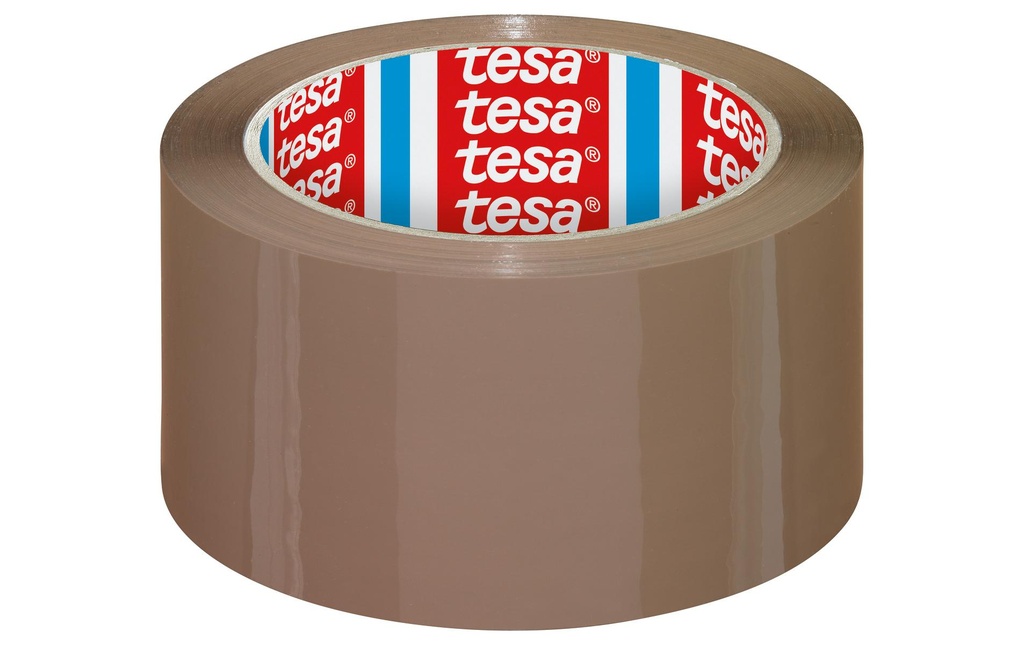 tesa Ruban d'emballage 4195 PP PV4 55 mm x 66 m, Brun